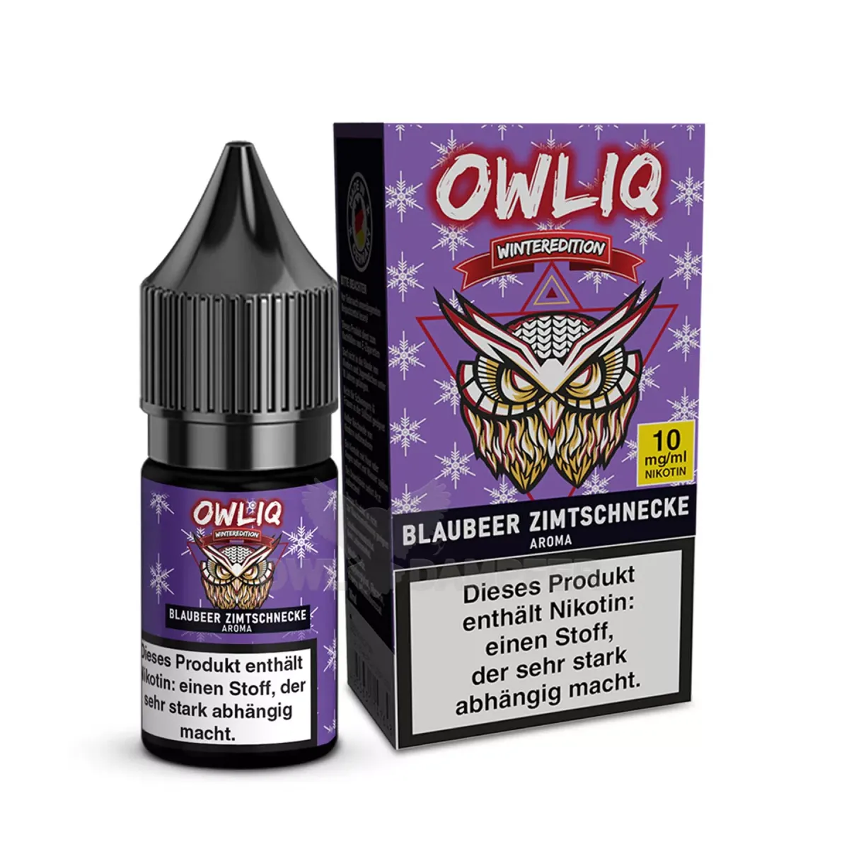 OWL - Owliq - 10ml - Blaubeere Zimtschnecke | Nikotinsalz-Stärke : 10mg