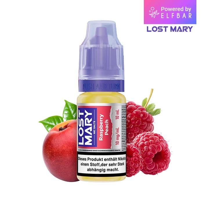 Lost Mary Nikotinsalz-Liquid - Raspberry Peach | Nikotinsalz-Stärke : 10mg