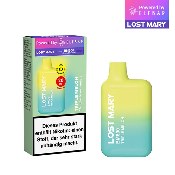 Lost Mary - BM600 - Einweg E-Zigarette - Triple Melon - 20mg - 1er Packung