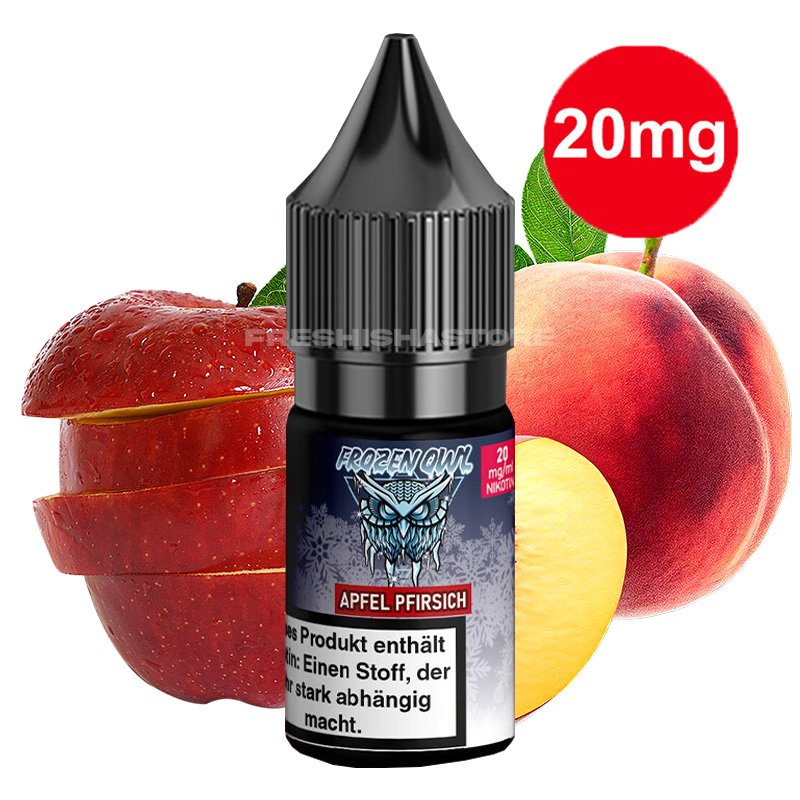 Frozen OWL - Apfel Pfirsich - Nikotinsalz Liquid - 10ml - 20mg