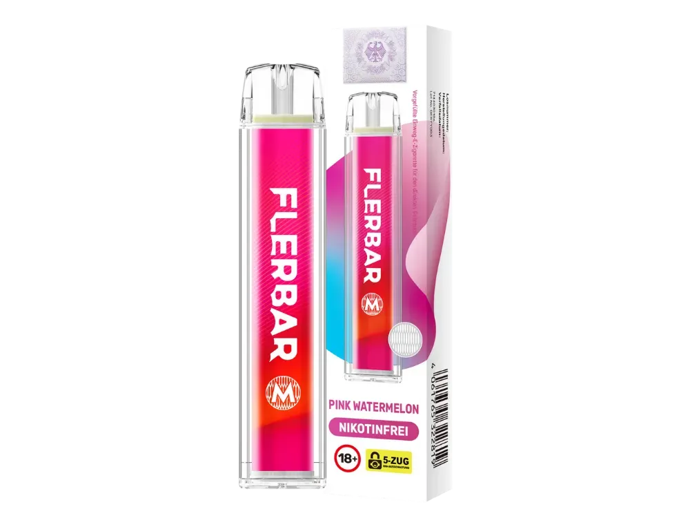 Nikotinfrei - Flerbar - Einweg E-Zigarette - Pink Watermelon - 0mg - CP 