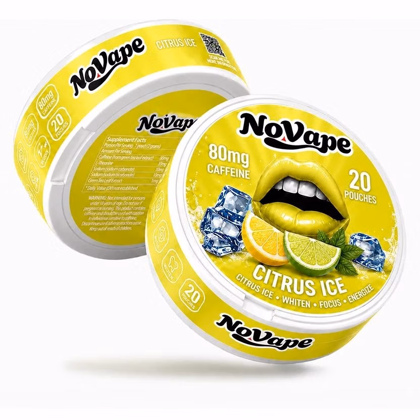 NoVape - Koffein Pouches - Citrus Ice - 80mg - 20 Stück NoVape - Koffein Pouches - Citrus Ice - 80mg - 20 Stück