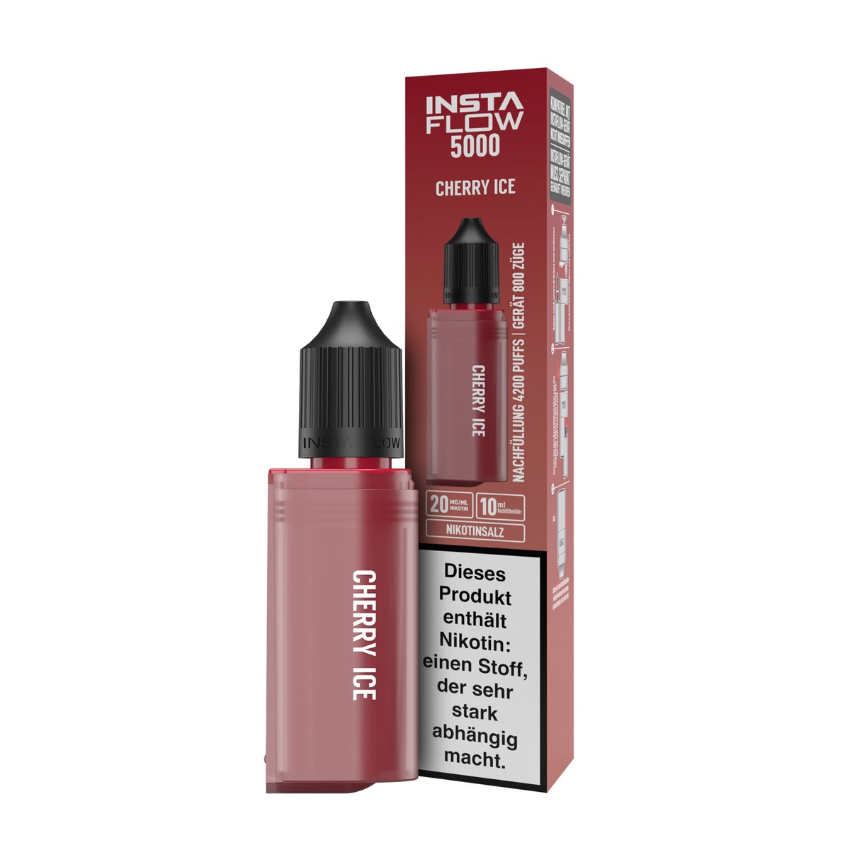 INSTAFLOW 5000 - Nachfülbehälter - Cherry Ice - 10ml - 20mg