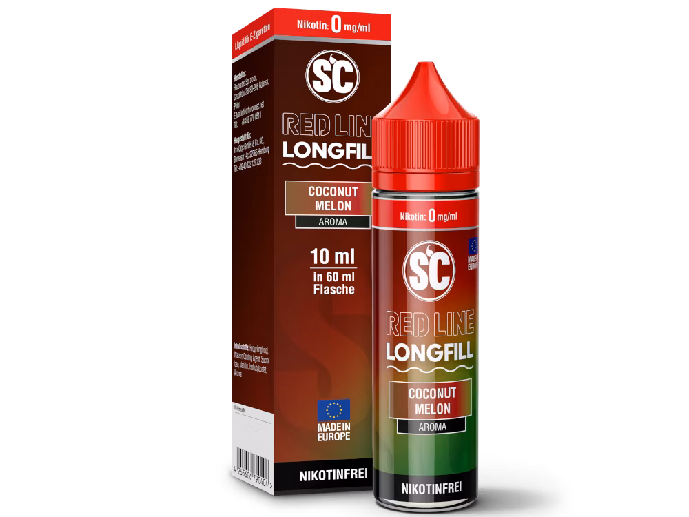 SC Red Line - Aroma - 10ml - Coconut Melon | Inhalt : 10ml | Nikotinstärke : 0mg | Paketgröße : 1er Packung SC Red Line - Aroma - 10ml - Coconut Melon | Inhalt : 10ml | Nikotinstärke : 0mg | Paketgröße : 1er Packung
