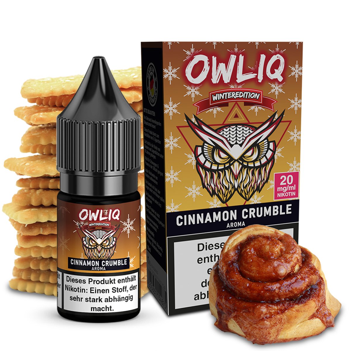 OWL - Owliq - 10ml - Cinnamon Crumble | Nikotinsalz-Stärke : 20mg