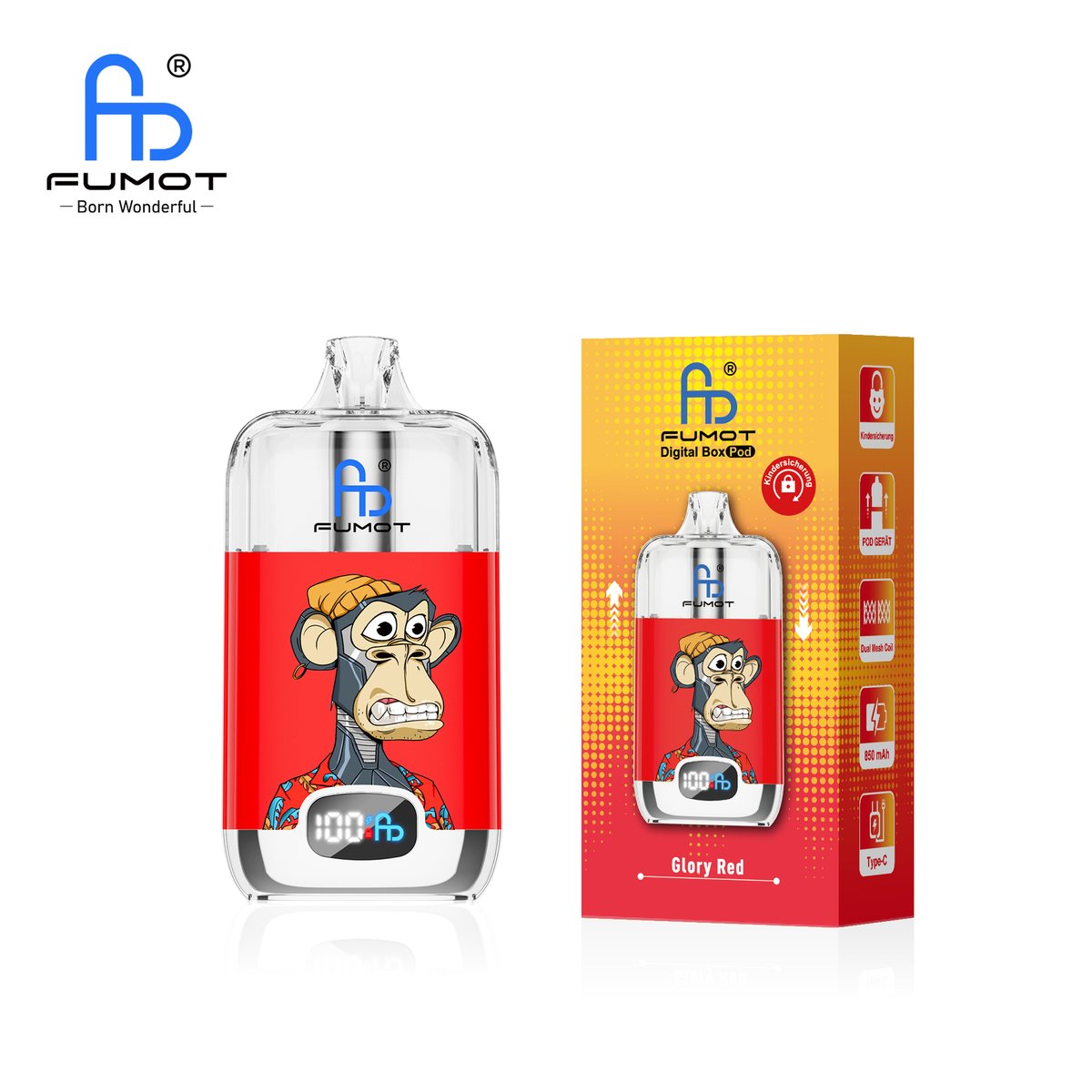 RandM - Tornado Box - 12000 - Pod Kit - Glory Red RandM - Tornado Box - 12000 - Pod Kit - Glory Red