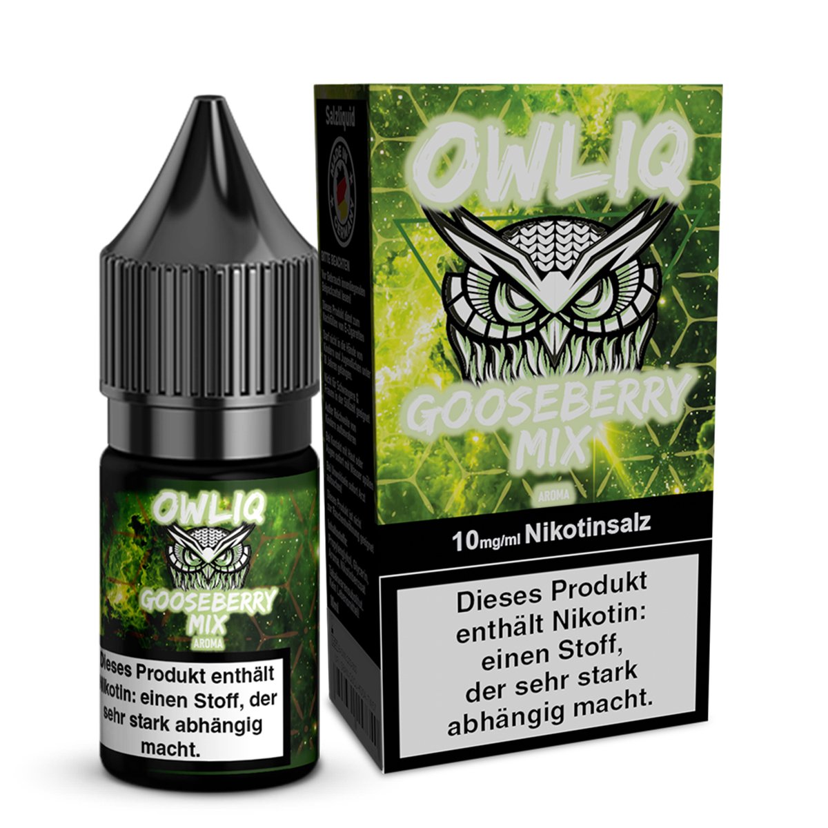 OWL - Owliq - 10ml - Gooseberry Mix | Nikotinsalz-Stärke : 10mg