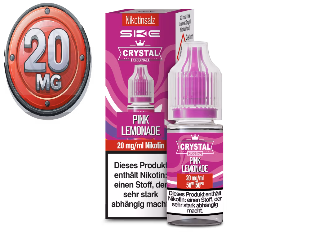 SKE - Crystal Liquid - Pink Lemonade - Nikotinsalz Liquid - 10ml - 20mg