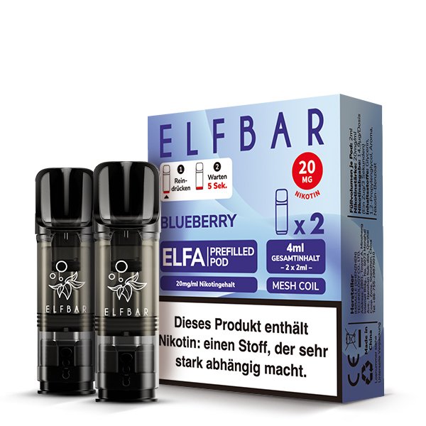 Elfbar - ELFA - Prefilled Pod - 2ml - 2er Pack - Blueberry