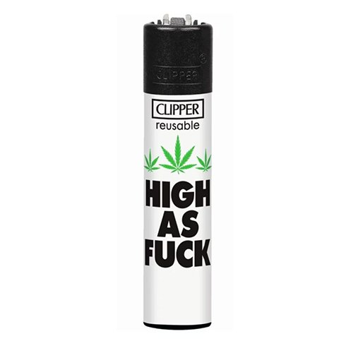 clipper-feuerzeug-weed-slogan-2v4-wiederverwendbar Clipper - Feuerzeug - Weed Slogan - 2v4 High AF - wiederverwendbar