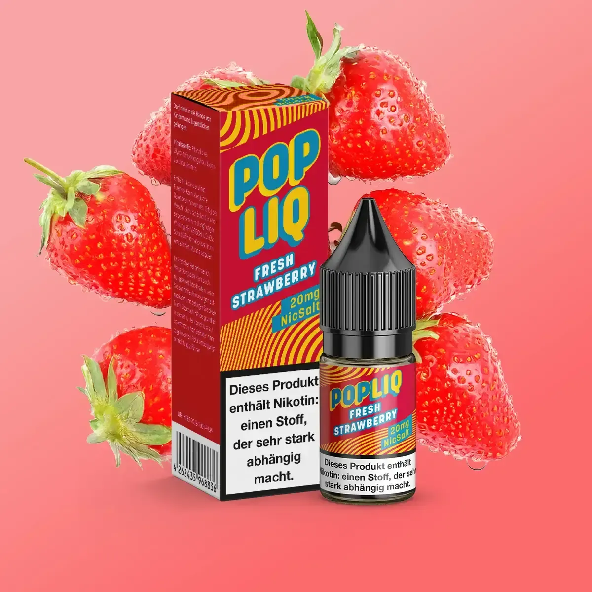 PopLiq Nikotinsalz-Liquid Fresh Strawberry 10ml 20mg PopLiq Nikotinsalz-Liquid Fresh Strawberry 10ml 20mg