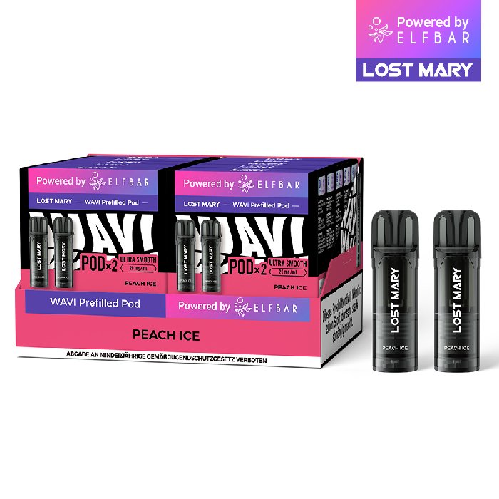 Lost Mary - Wavi - Prefilled Pods - Peach Ice - 20mg Lost Mary - Wavi - Prefilled Pods - Peach Ice - 20mg