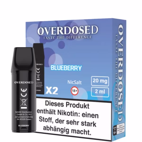 Overdosed - Prefilled Pod - Blueberry - 2ml - 2er Pack