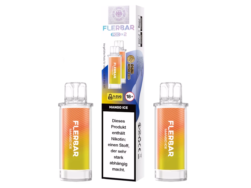 Flerbar - Prefilled Pod - 2ml - 2er Pack - Mango Ice
