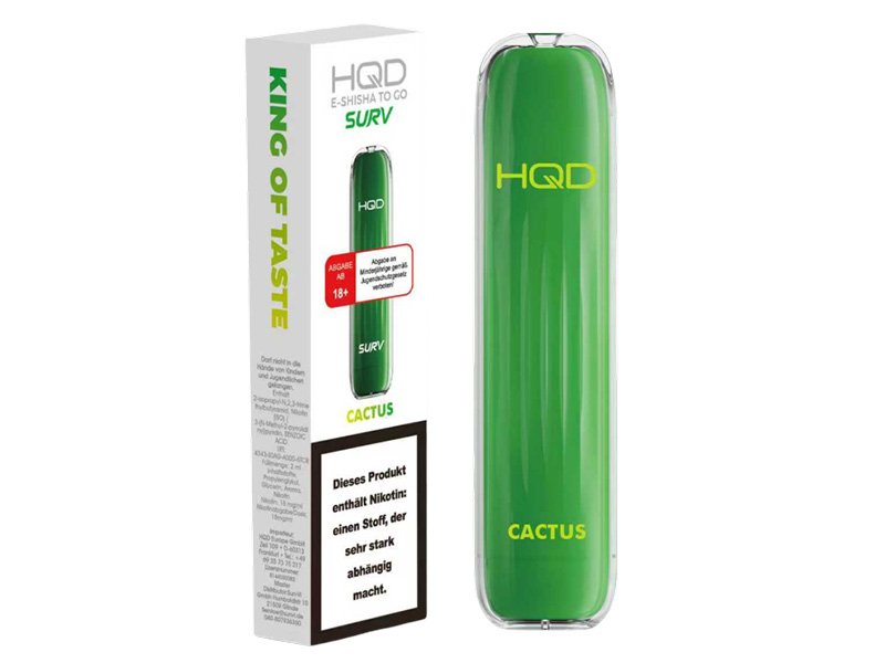 HQD - SURV - Einweg E-Zigarette - Cactus - 20mg HQD - SURV - Einweg E-Zigarette - Cactus - 20mg