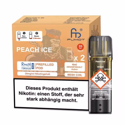 Randm Tornado - Prefilled Pod - Peach Ice - 2er Pack 