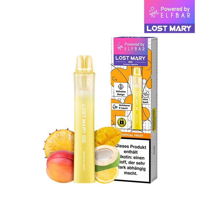 Lost Mary - LM800 - Einweg E-Zigarette - Tropical Fruit - 20mg Lost Mary - LM800 - Einweg E-Zigarette - Tropical Fruit - 20mg