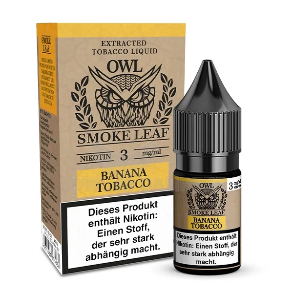 OWL Smoke Leaf Nikotin-Liquid Banana Tobacco 10ml 3mg OWL Smoke Leaf Nikotin-Liquid Banana Tobacco 10ml 3mg
