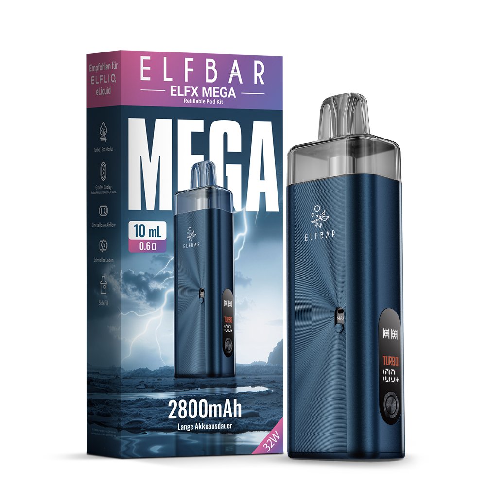 Elfbar - ELFX Mega - Basisgerät - Navy | Paketgröße : 1er Packung