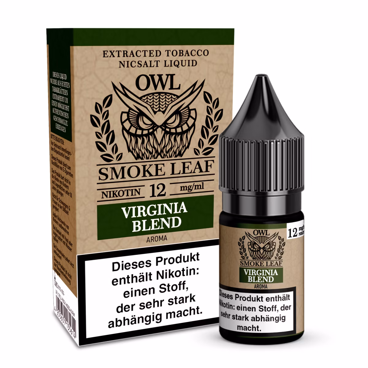 OWL Smoke Leaf Nikotin-Liquid Virgina Blend 10ml 12mg OWL Smoke Leaf Nikotin-Liquid Virgina Blend 10ml 12mg