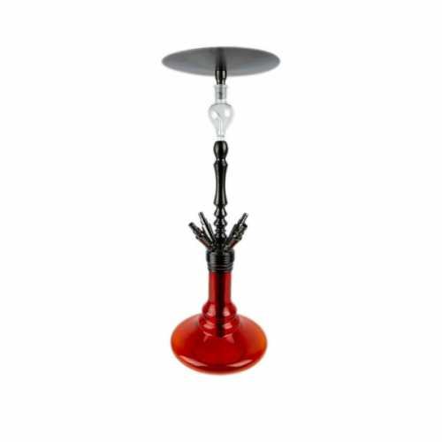 Shisha-Wasserpfeife-INVI-Tesseract-Edelstahl-Gun-Metal-Rot-freshisha-store