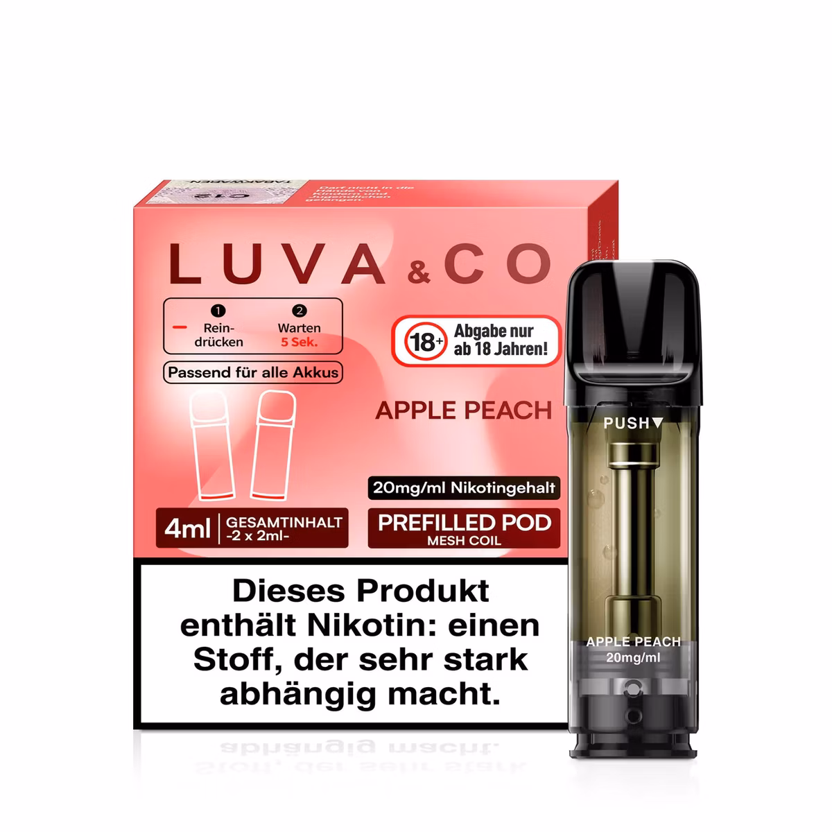 Luva - Prefilled Pod - 20mg - 2er Pack - Apple Peach