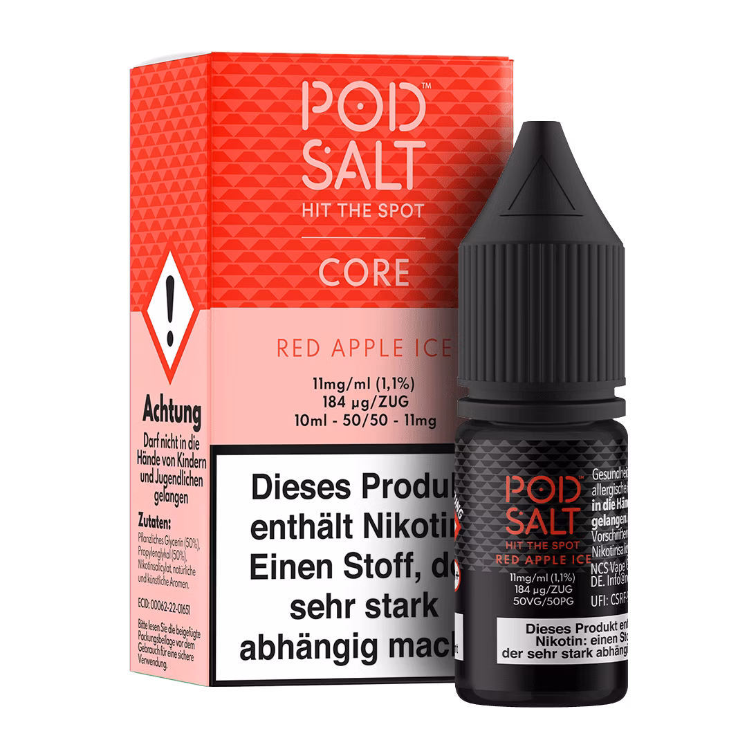 Pod Salt - Core - Red Apple Ice - Nikotinsalz-Liquid - 10ml - 11mg