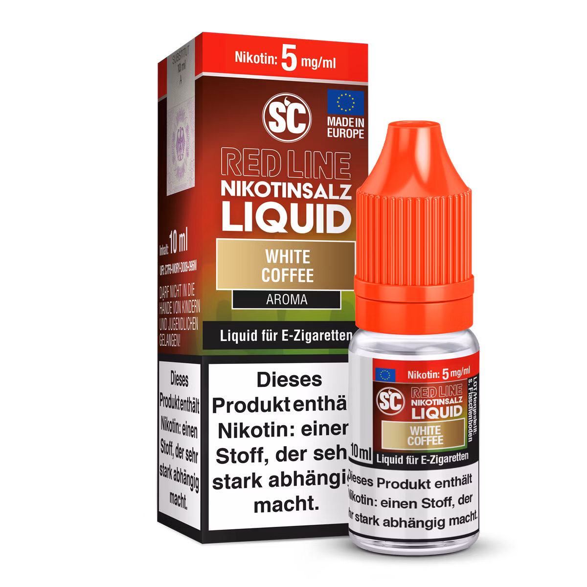 SC Red Line - Nikotinsalzliquid - 10ml - 5mg - White Coffee SC Red Line - Nikotinsalzliquid - 10ml - 5mg - White Coffee