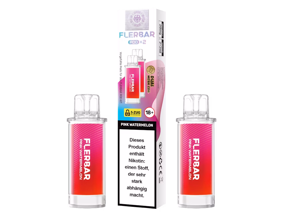 Flerbar - Prefilled Pod - 2ml - 2er Pack - Pink Watermelon