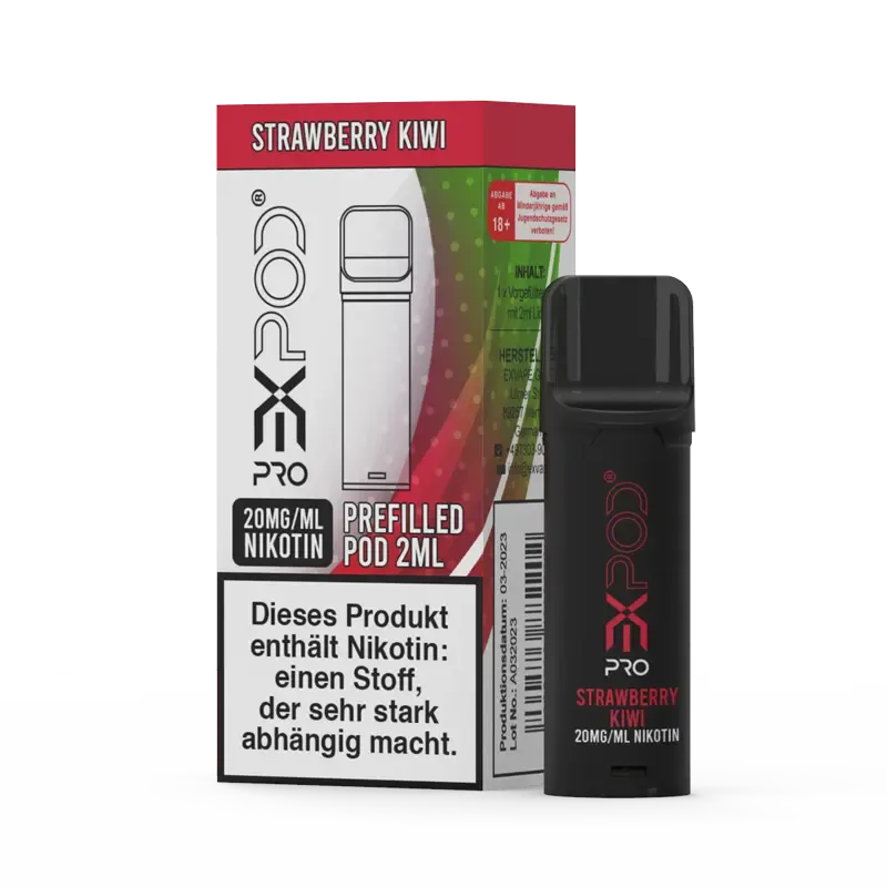 Expod - Pro - Prefilled Pod - Strawberry Kiwi | Nikotinsalz-Stärke : 20mg | Paketgröße : 1er Packung