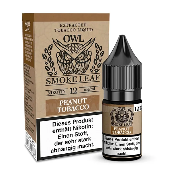 OWL Smoke Leaf Nikotin-Liquid Peanut Tobacco 10ml 12mg OWL Smoke Leaf Nikotin-Liquid Peanut Tobacco 10ml 12mg
