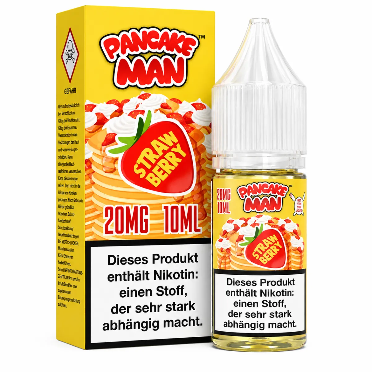 Pancake Man - Strawberry - Nikotinsalz-Liquids - 10ml - 20mg Pancake Man - Strawberry - Nikotinsalz-Liquids - 10ml - 20mg