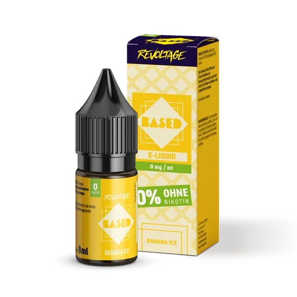 Revoltage - BASED - Nikotinsalz-Liquid - Banana Ice - 8ml - 0mg Revoltage - BASED - Nikotinsalz-Liquid - Banana Ice - 8ml - 0mg