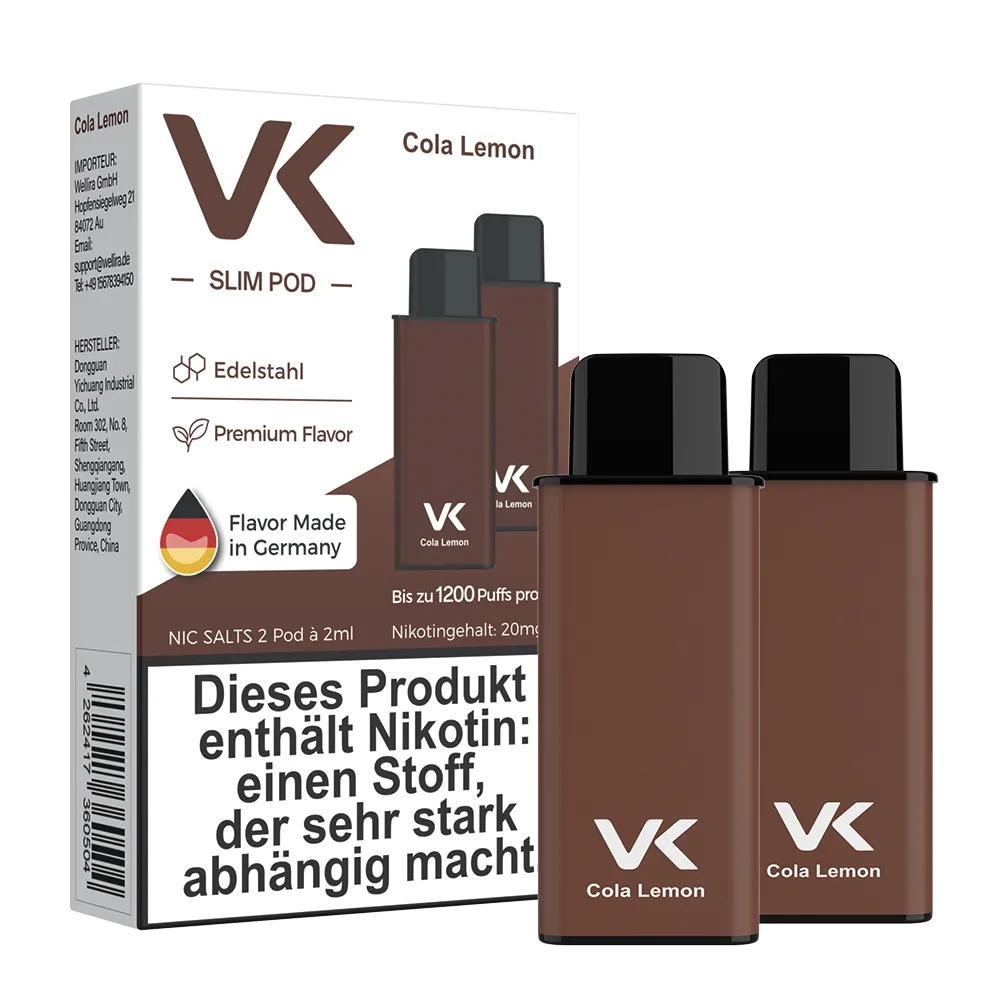 VK - Slim Air - Prefilled Pods - Cola Lemon - 20mg - 2ml VK - Slim Air - Prefilled Pods - Cola Lemon - 20mg - 2ml