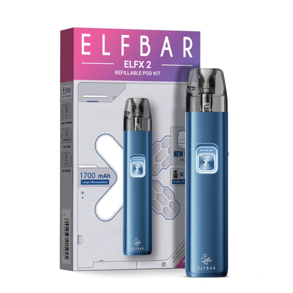 Elfbar - ELFX 2 - Pod Kit - Ocean Blue Elfbar - ELFX 2 - Pod Kit - Ocean Blue