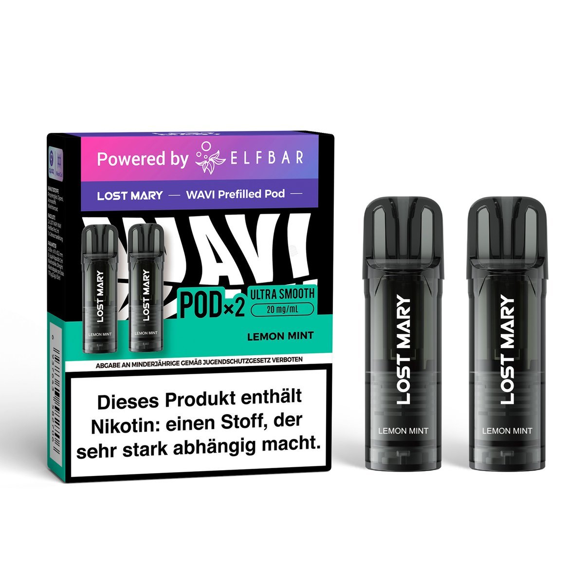 Lost Mary - Wavi - Prefilled Pods - Lemon Mint - 20mg Lost Mary - Wavi - Prefilled Pods - Lemon Mint - 20mg