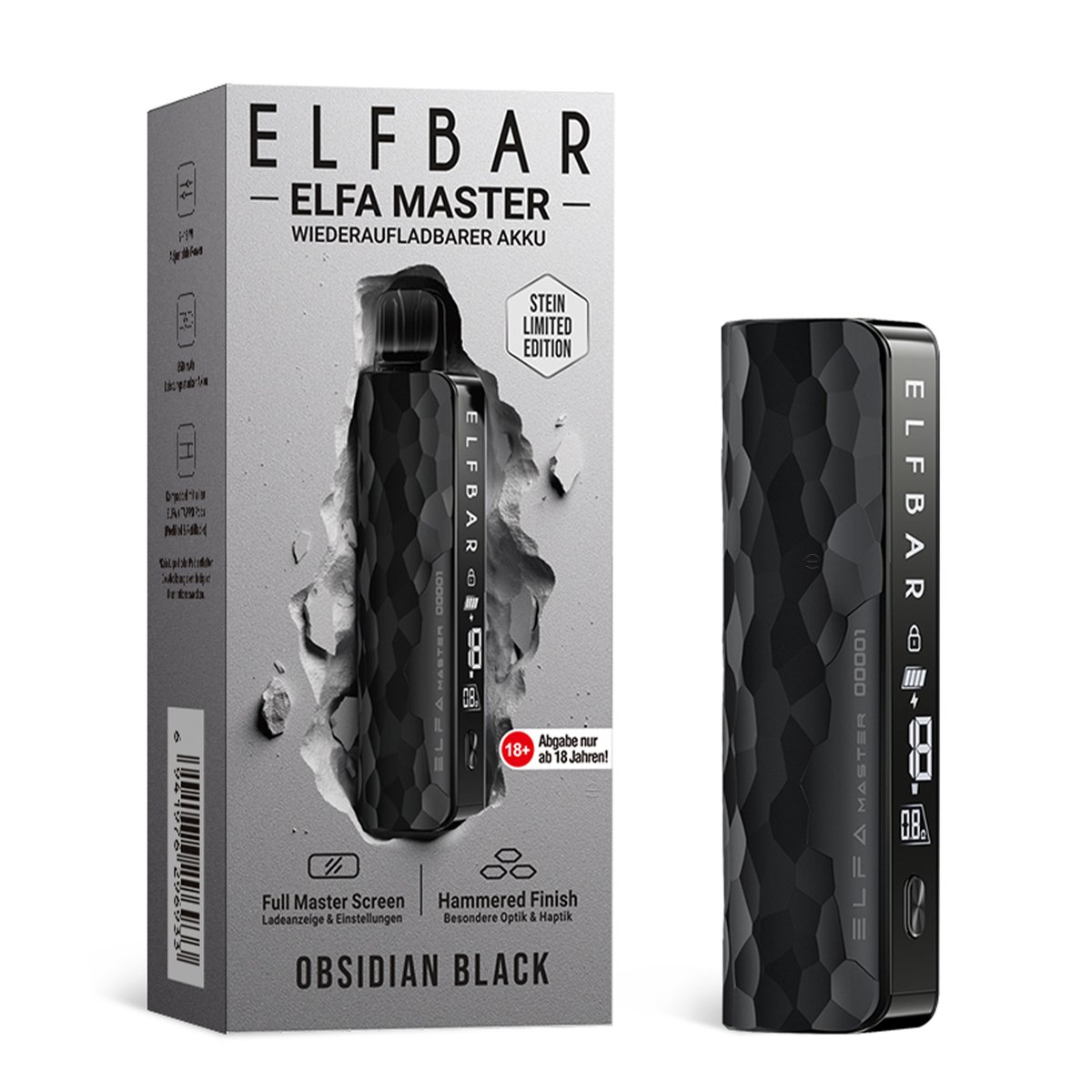 Elfbar - ELFA MASTER - Basisgerät - Obsidian Black (EOL) Elfbar - ELFA MASTER - Basisgerät - Obsidian Black (EOL)