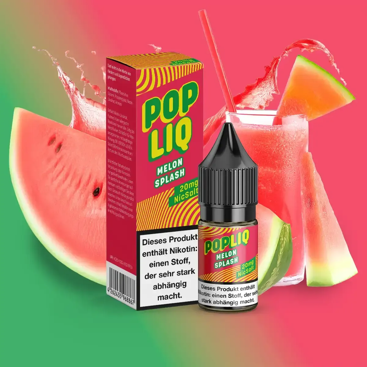 PopLiq Nikotinsalz-Liquid Melon Splash 10ml 20mg PopLiq Nikotinsalz-Liquid Melon Splash 10ml 20mg