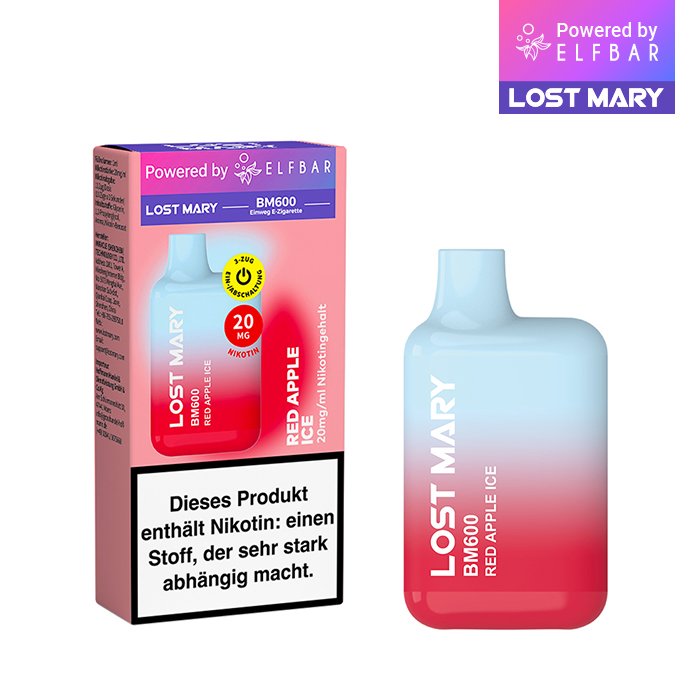 Lost Mary - BM600 - Einweg E-Zigarette - Red Apple Ice - 20mg - 1er Packung