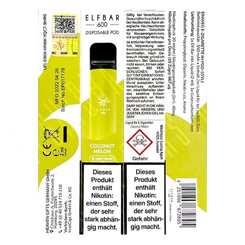 Elf Bar 600 - Coconut Melon