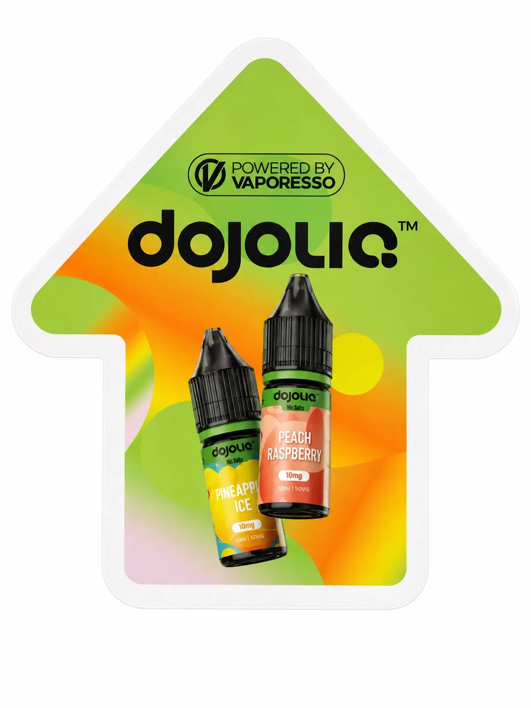 Vaporesso Dojoliq Aufkleber Pfeil 28x32cm Vaporesso Dojoliq Aufkleber Pfeil 28x32cm