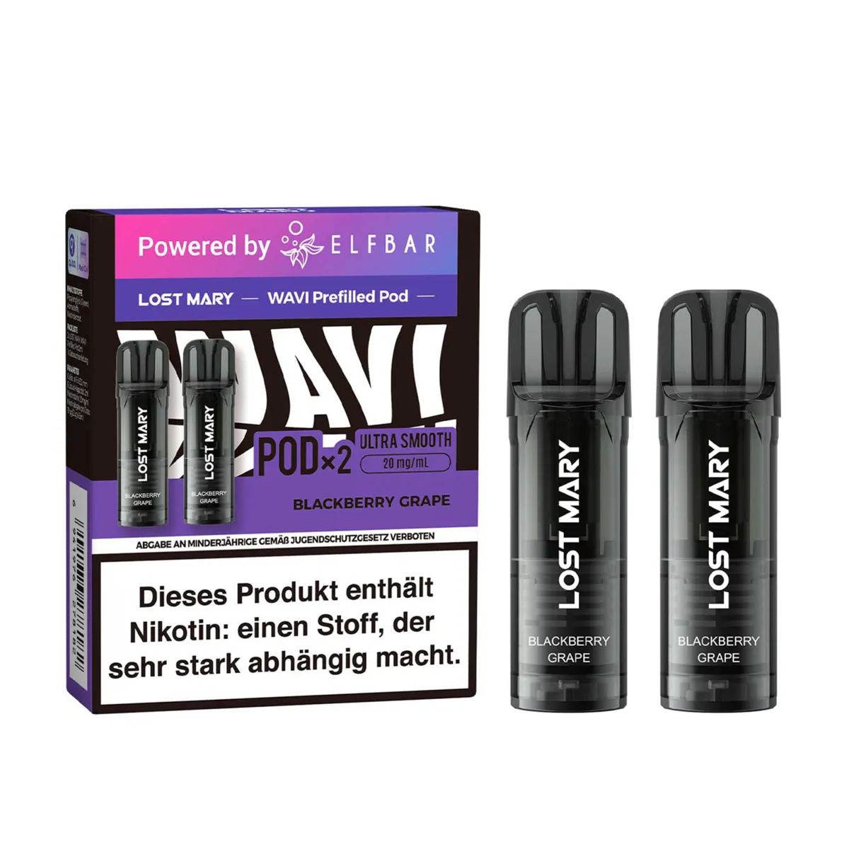 Lost Mary - Wavi - Prefilled Pods - Blackberry Grape - 20mg Lost Mary - Wavi - Prefilled Pods - Blackberry Grape - 20mg