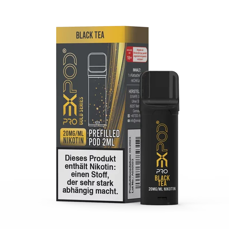 Expod - Pro - Gold Series - Prefilled Pod - Black Tea | Nikotinsalz-Stärke : 20mg | Paketgröße : 1er Packung