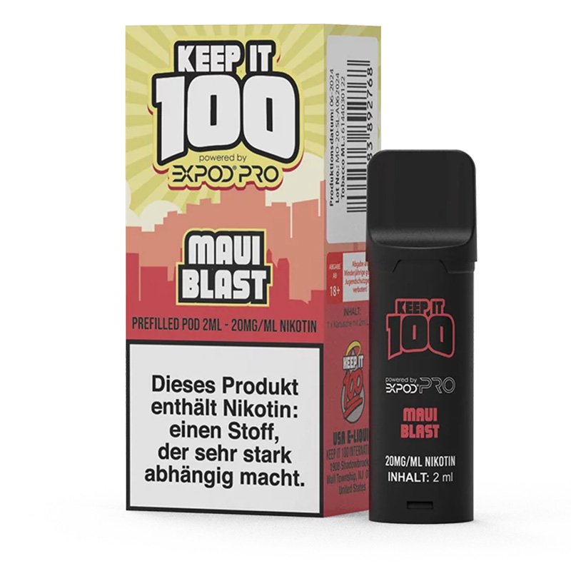 Keep It 100 - Prefilled Pod - Maui Blast - 20mg