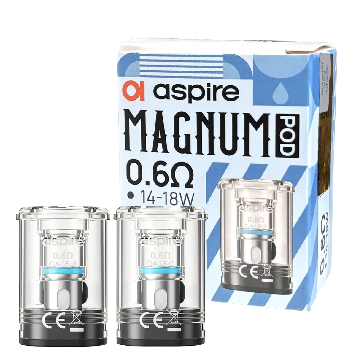 Aspire - Magnum - Pod Tank Verdampfer - 2er Paket - 0.6 Ohm Aspire - Magnum - Pod Tank Verdampfer - 2er Paket - 0.6 Ohm