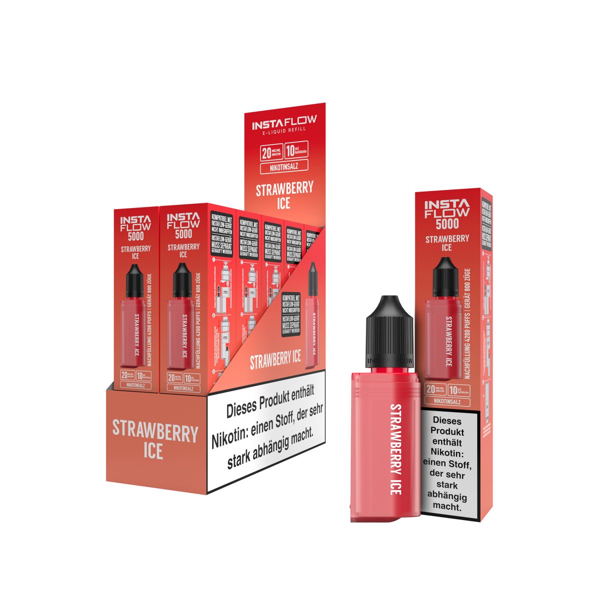 INSTAFLOW 5000 - Nachfülbehälter - Strawberry Ice - 10ml - 20mg