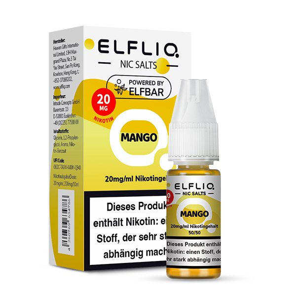 Elfbar - ElfLiq - 10ml - Mango | Nikotinsalz-Stärke : 20mg