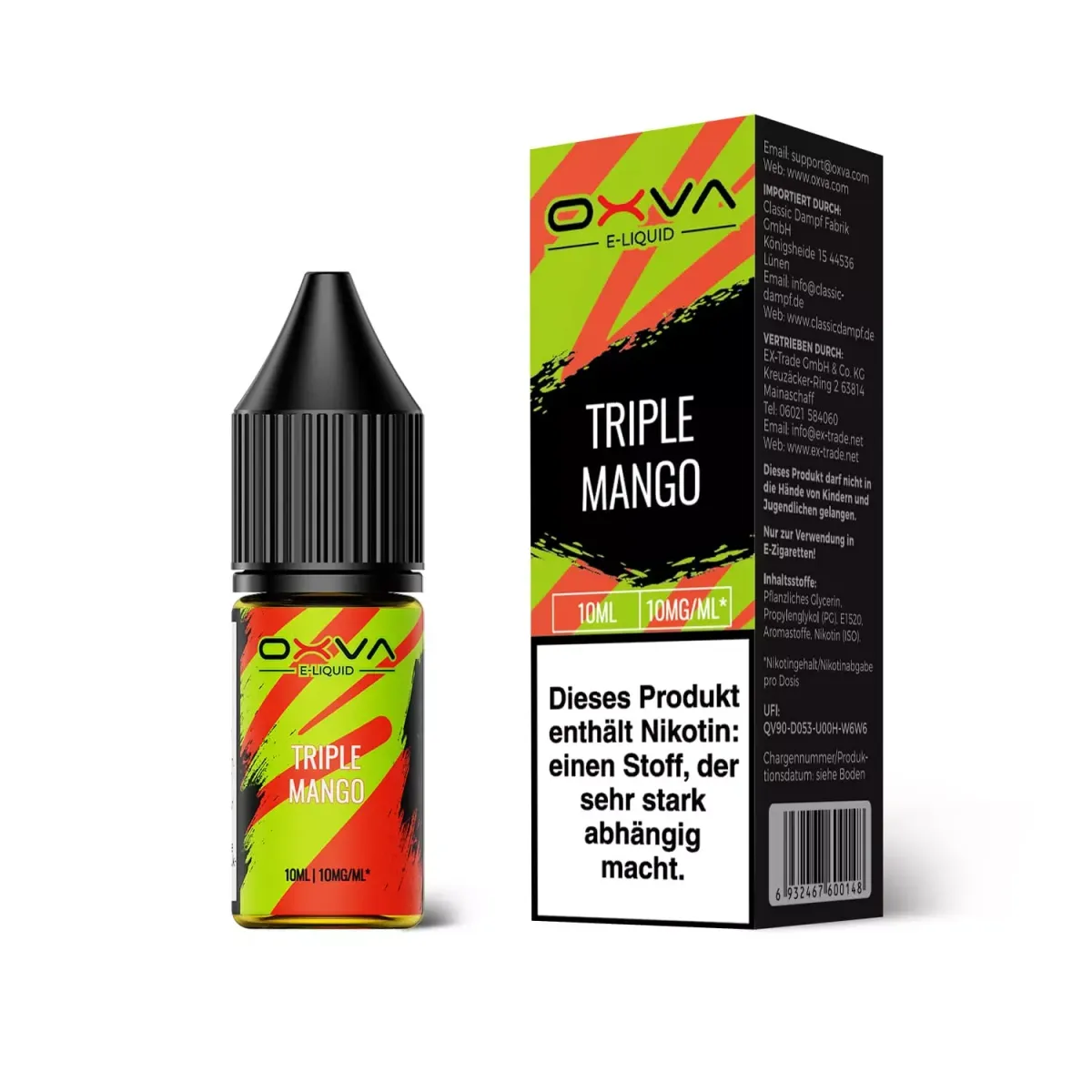 OXVA - Nikotinsalz Liquid - 10ml - Triple Mango - 10mg OXVA - Nikotinsalz Liquid - 10ml - Triple Mango - 10mg