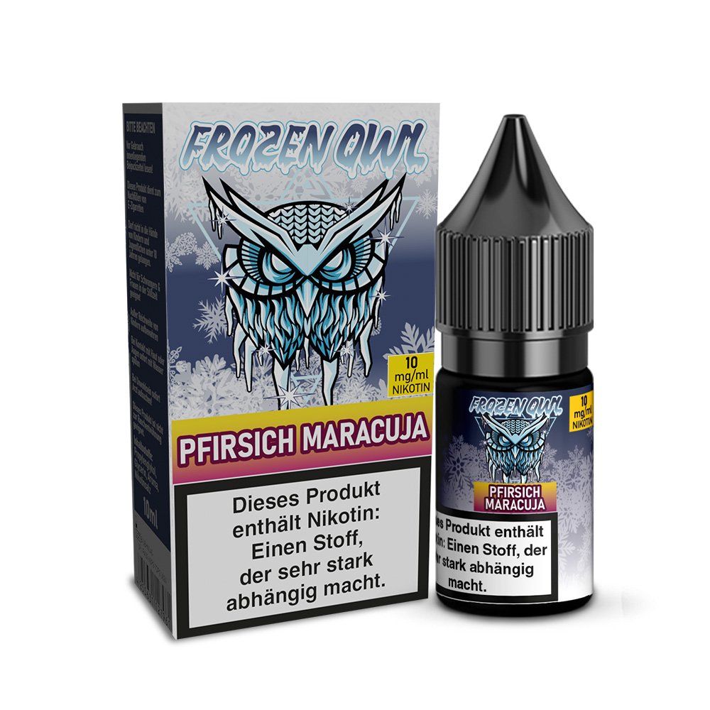 Frozen OWL - Nikotinsalz Liquid - 10ml - Pfirsich Maracuja - 10ml - 10mg Frozen OWL - Nikotinsalz Liquid - 10ml - Pfirsich Maracuja - 10ml - 10mg
