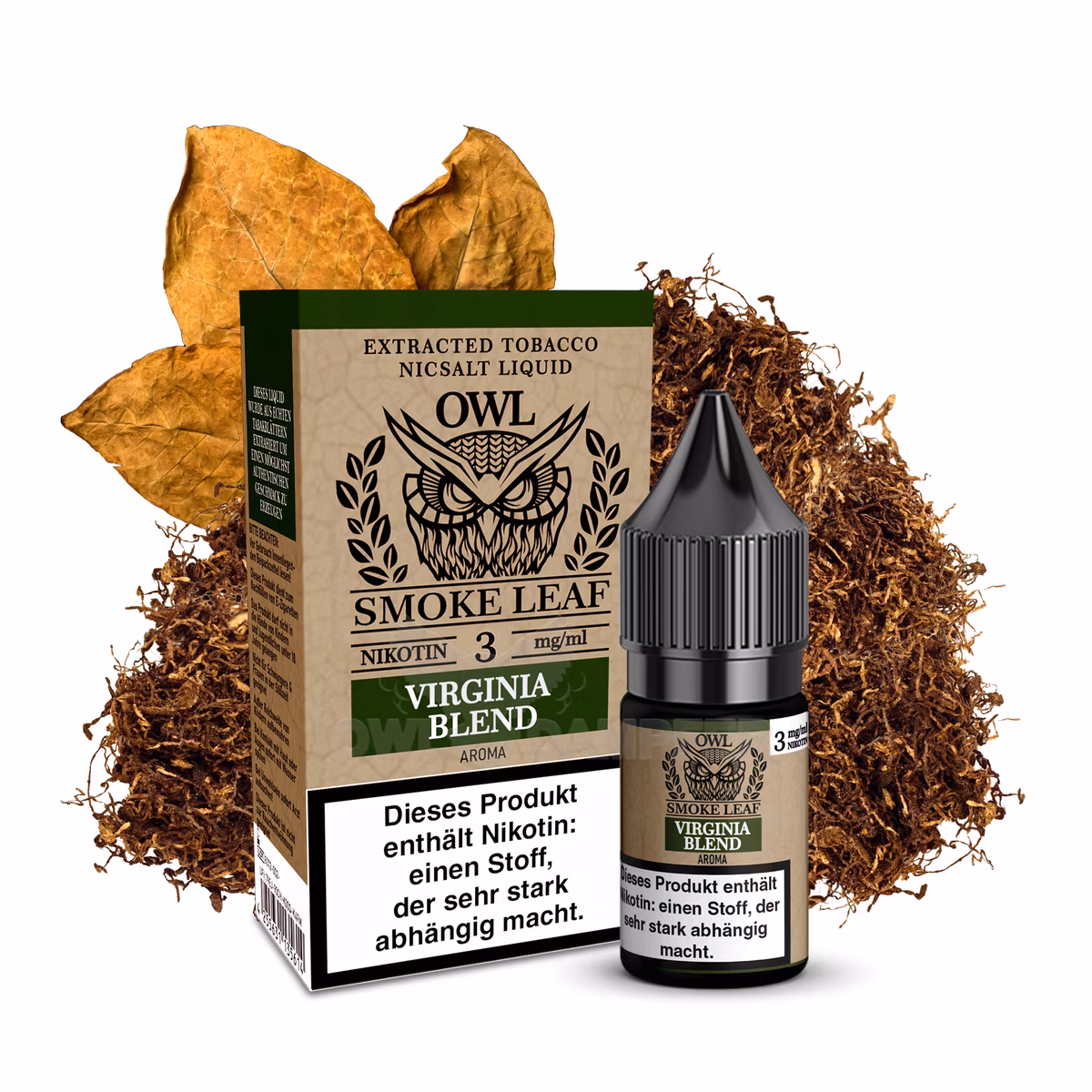 OWL Smoke Leaf Nikotin-Liquid Virgina Blend 10ml 3mg OWL Smoke Leaf Nikotin-Liquid Virgina Blend 10ml 3mg